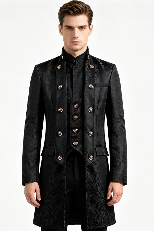 Men Victoria Edwardian Steampu - Vintage Trench Coat ulasan dan harga